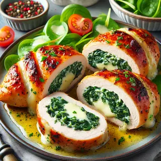 Blancs de poulet farcis au fromage et aux épinards à l'Airfryer