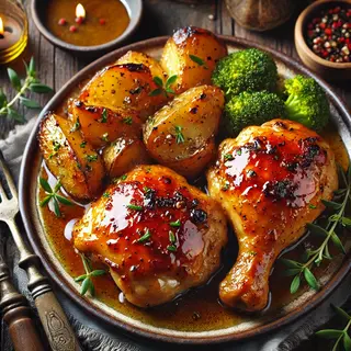 Poulet mariné au miel et à la moutarde à l'Airfryer