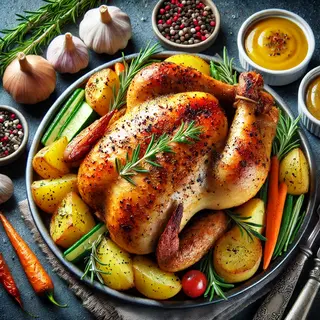 Poulet rôti aux herbes à l'Airfryer