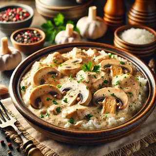 Poulet aux champignons et crème en mijoteuse