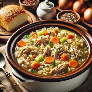 Soupe de poulet au riz sauvage en mijoteuse