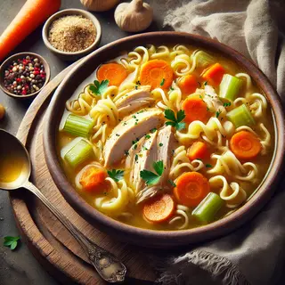 Soupe de poulet et nouilles à la mijoteuse