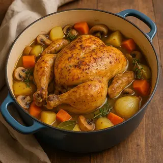 Poulet en Cocotte aux Petits Légumes