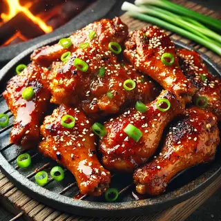 Ailes de Poulet au Miel et au Piment