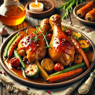 Poulet à la Moutarde et au Miel